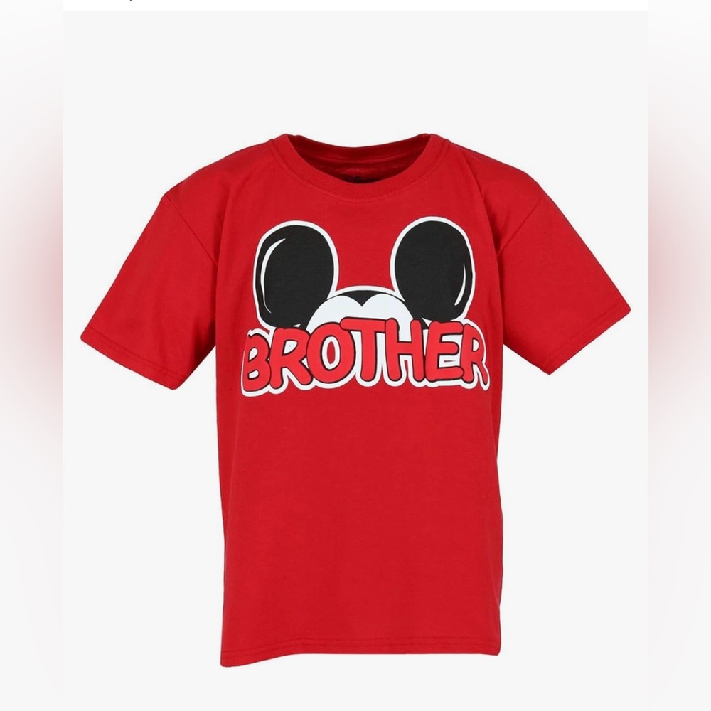 Disney Red Little Brother Kids T-Shirt